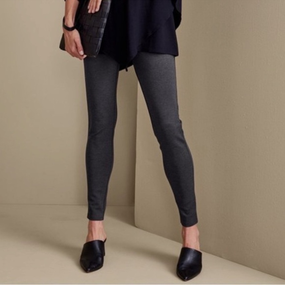 SOFT SURROUNDINGS NWT Soft Essential Ponte Leggings in Charcoal Heather Size 3X